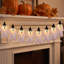 Lot de 2 guirlandes lumineuses fantômes de 2,74 m (9 pi) avec chapeaux de sorcière pour l'Halloween, à utiliser à l'intérieur comme à l'extérieur (porche, jardin, etc.).