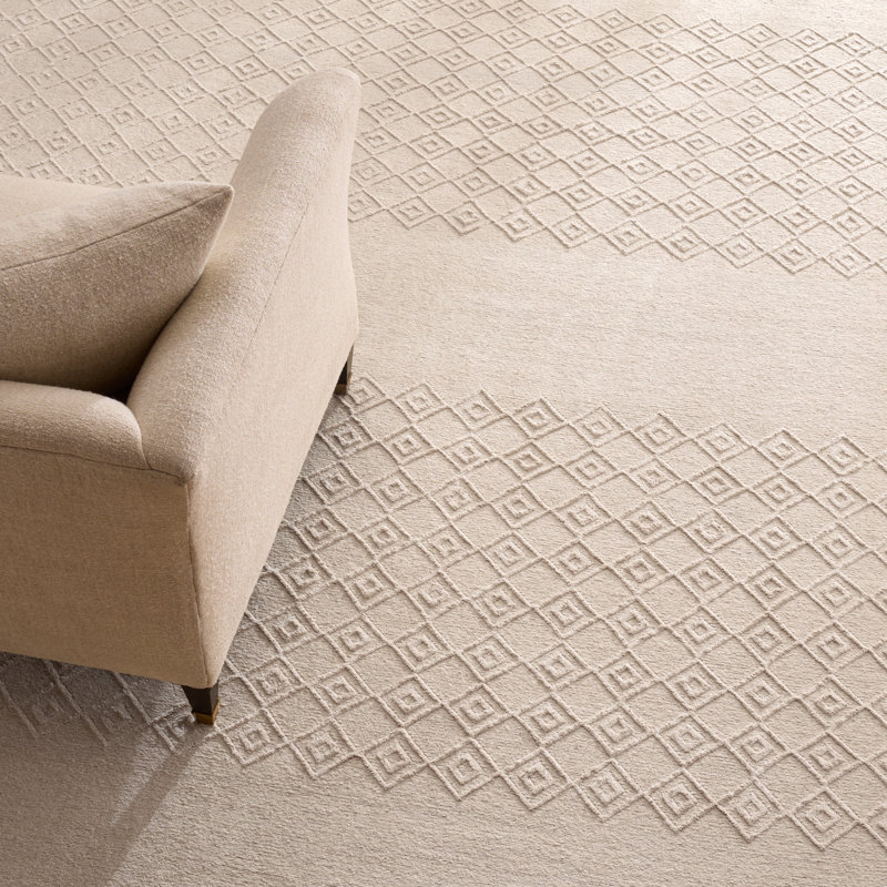 Ralph Lauren Lavington Linen, Cotton Geometric Shapes Rug, Rectangle 2' x 3'