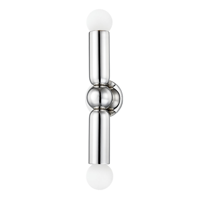 Lolly 2 Light Wall Sconce, Polished Nickel