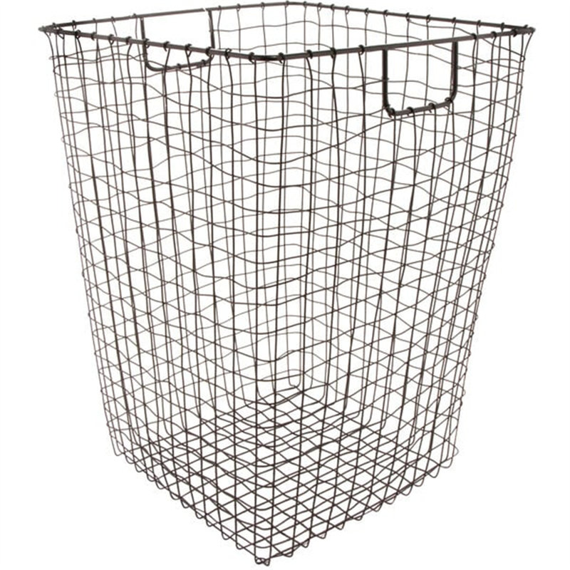 GET WB-301-MG Breeze Panier de rangement carré gris en métal 16 1/2 po x 25 po WS-375WB301MG