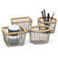 Ensemble de 4 petits paniers assortis avec garniture en jute
