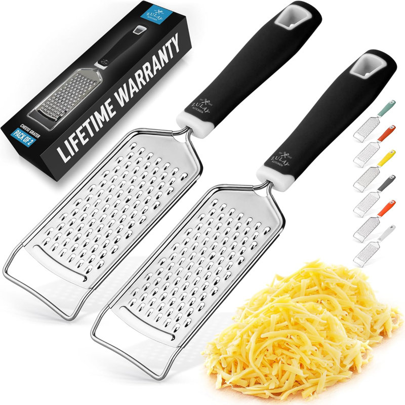 Râpe à fromage professionnelle en acier inoxydable Zulay - noir