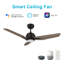Ventilateur de plafond intelligent Tracer de 48 pouces avec télécommande, ensemble d'éclairage inclus, fonctionne avec l'assistant Google, Amazon Alexa et les raccourcis Siri.-269438884-269438887-269438881