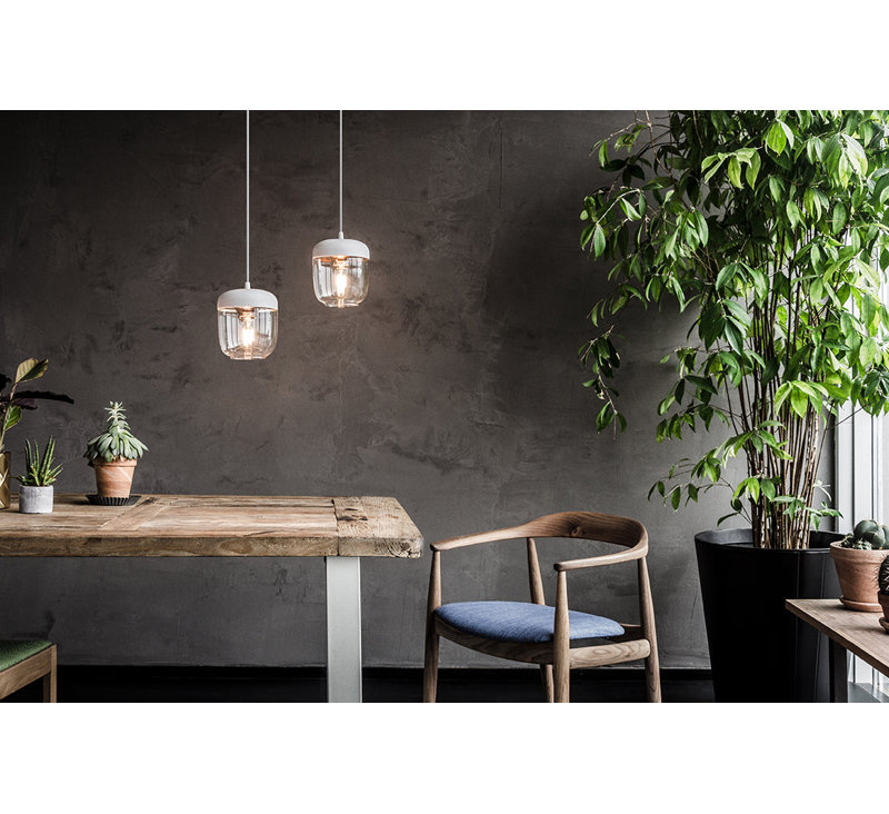 Hisako 1 - Light Single Pendant, Polished Steel, White
