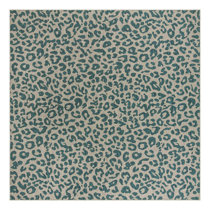 Murph Animal Print Indoor / Outdoor Rug, Square 13'