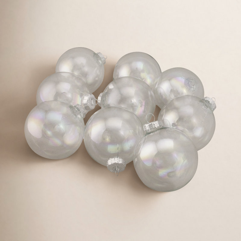 Ornement boule de Noël en verre, Irisé