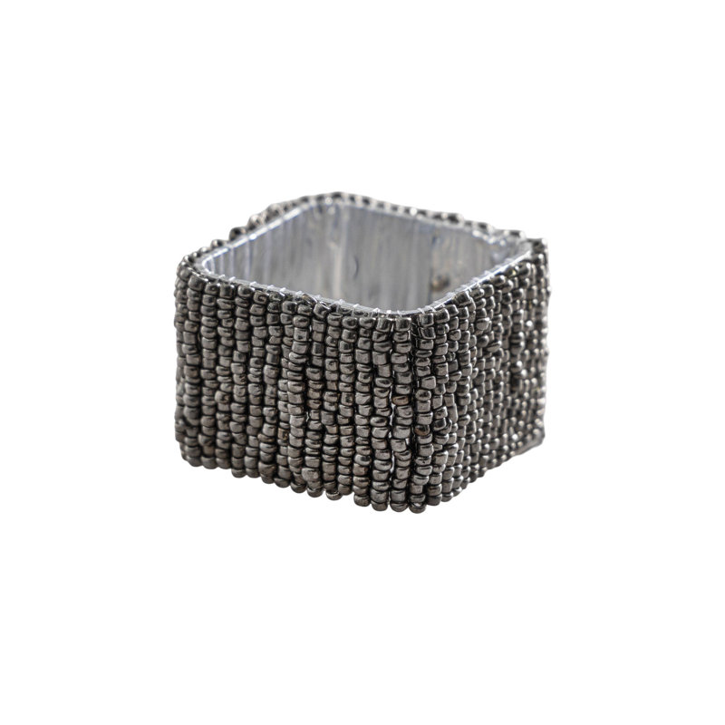 Rond de serviette classique en or antique, ensemble de 4