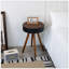 Table basse ronde à plateau sculpté, multifonctionnelle et compacte pour les petits espaces, table de chevet moderne, idéale pour le salon et la chambre à coucher