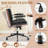 Home Office Desk Chair with Armrests & Wheels, Modern Walnut  Swivel Rolling Task Chair-1275994710