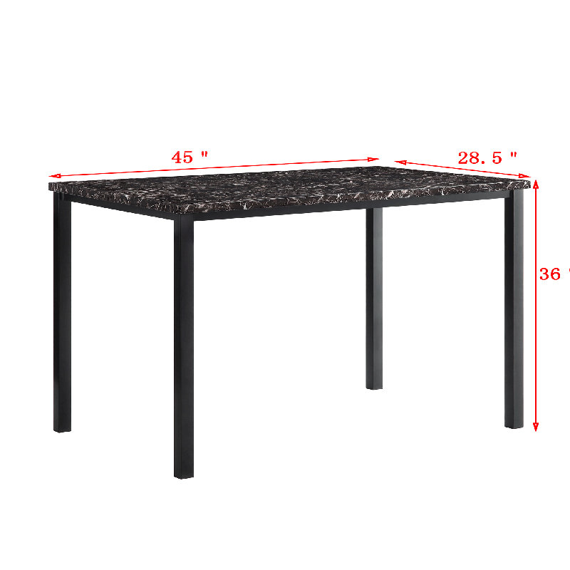 Persei 4 - Person Marble Top Four Leg Dining Set