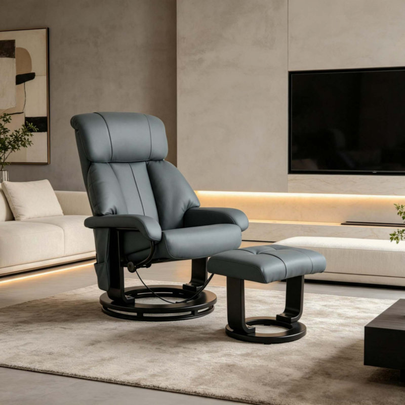 Fauteuil inclinable pivotant avec repose-pieds, fauteuil inclinable de luxe, fauteuil, siège de cinéma maison, fauteuil de massage avec repose-pieds