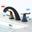 Robinet de salle de bain surdimensionné à 3 trous avec poignées doubles-56206188