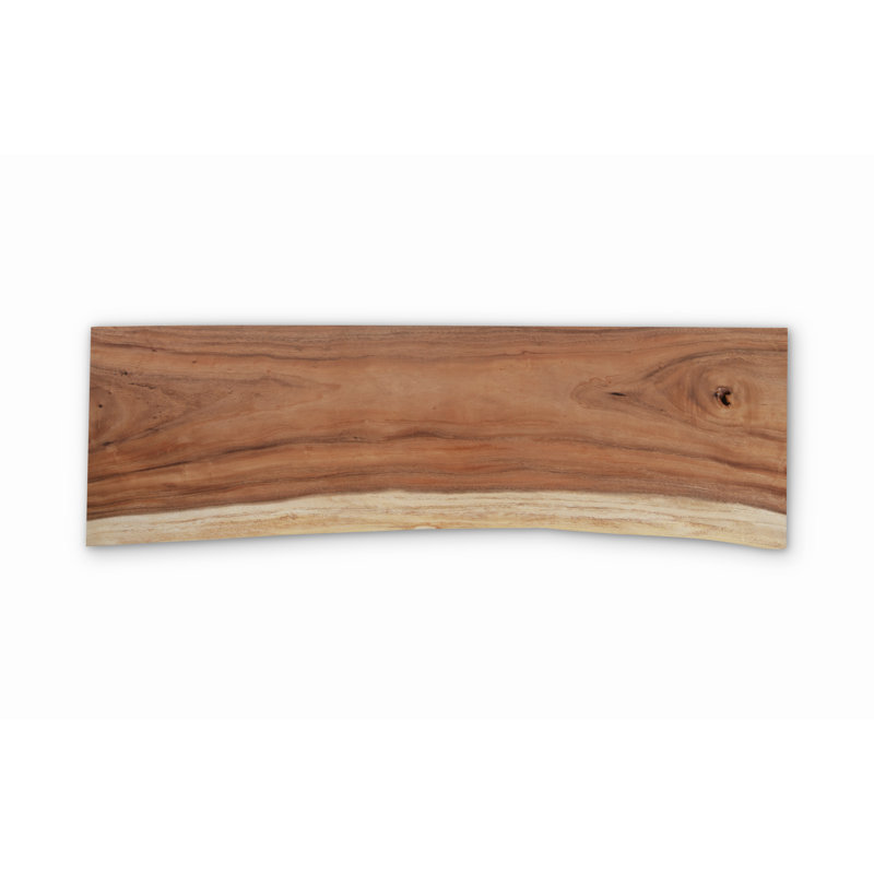 Acacia Wood & Acrylic 72" Transitional Brown Console Table