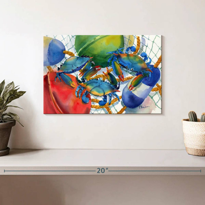 Brampt Crabs And Floats, 8" H x 12" W
