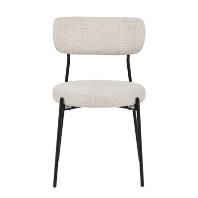 Chaise rembourrée Delisle, blanc os