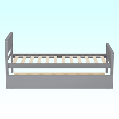 Lit plateforme simple en bois massif