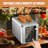 Whall Touchscreen Toaster 2 Slice, Stainless Steel, Warming Rack, 1.5 Wide Slots, 850w