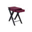 Table d'appoint Modern Fierce avec port USB intégré, plateau de table et tiroir de rangement en bois bourgogne