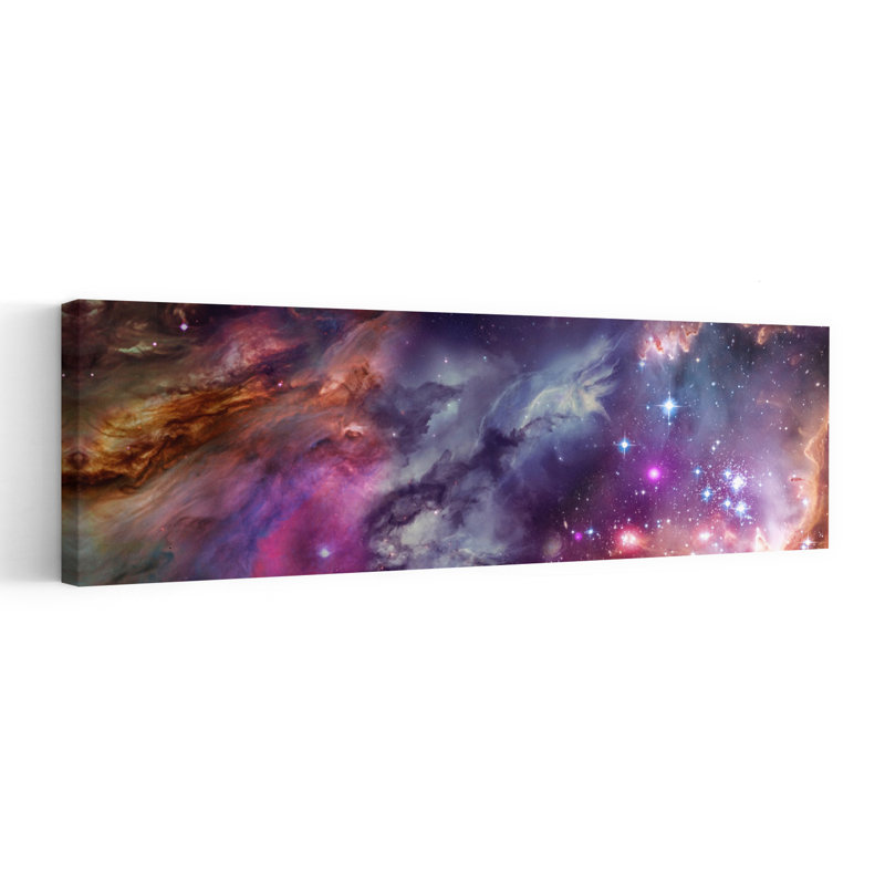 «Universe» par Hubble, paysage contemporain abstrait, art mural, H 12 po x l 36 po