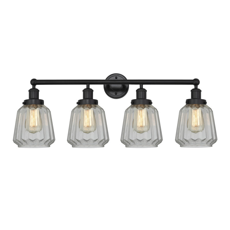 Aretzy 4 - Light Dimmable Vanity Light, Matte Black, Matte White