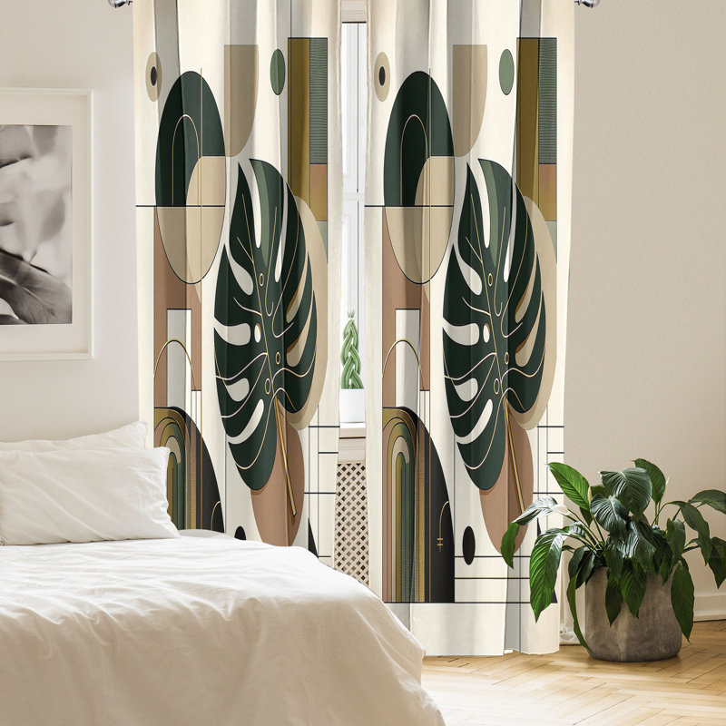 Semi Sheer Curtain Pair, 56" W x 95" L