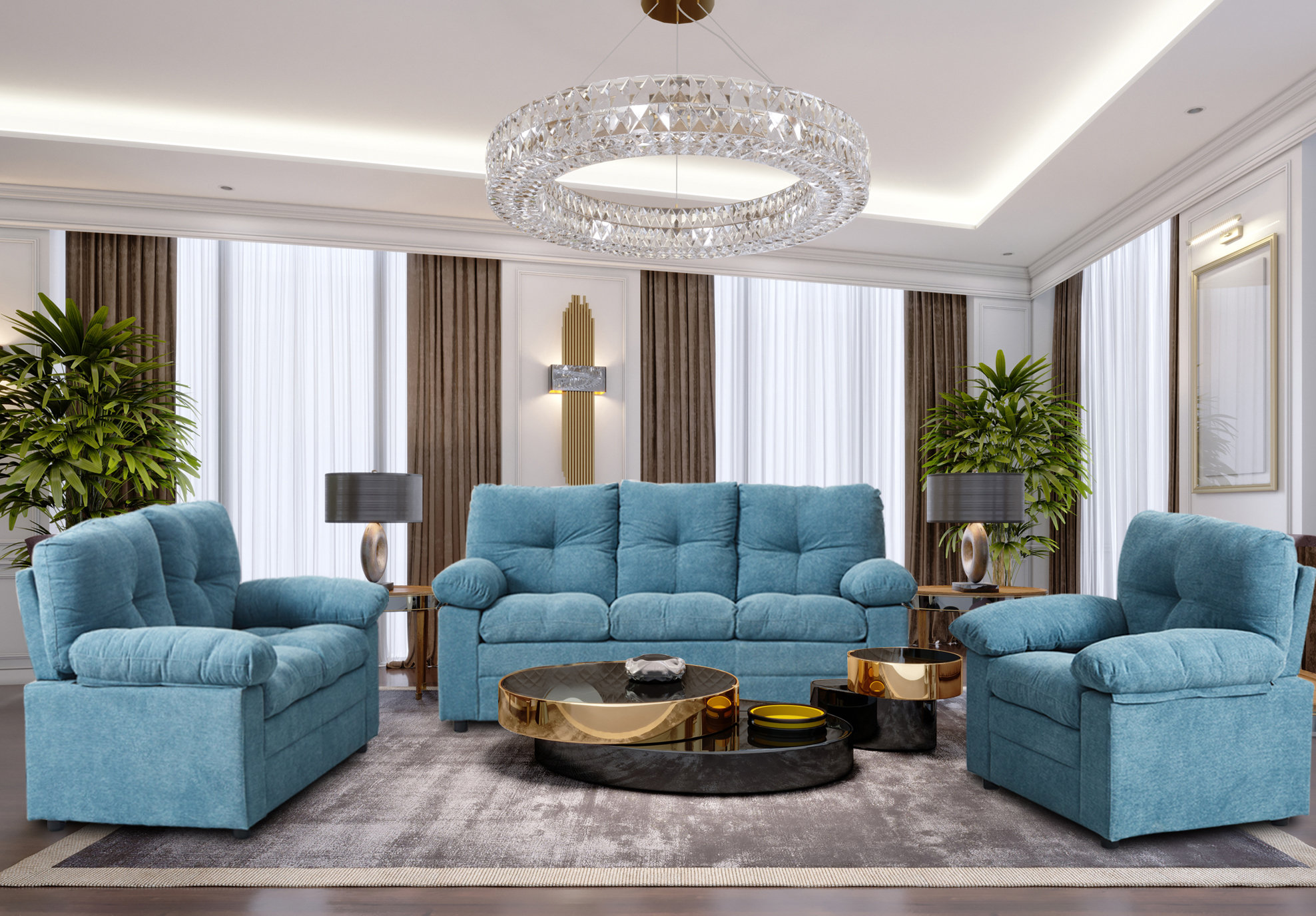 Ebern Designs 3 - Piece Living Room Set & Reviews | Wayfair