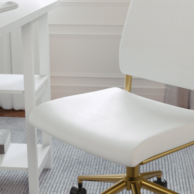 Chaise de bureau Martha Stewart Ivy, Blanc