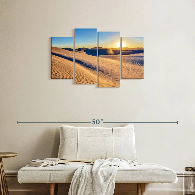 Sable blanc d'Alvord, coucher de soleil, H 22 po x l 36 po