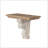 Distressed Brown And Wooden Wall Shelf With Corbel Design