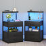 3 Drawers Nightstand Black Set Of 2