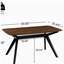 Wood Dining Table ,Walnut+Black