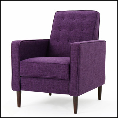 Fauteuil inclinable de style Mid-Century moderne avec dossier légèrement plissé et coussins supplémentaires pour un confort ultime