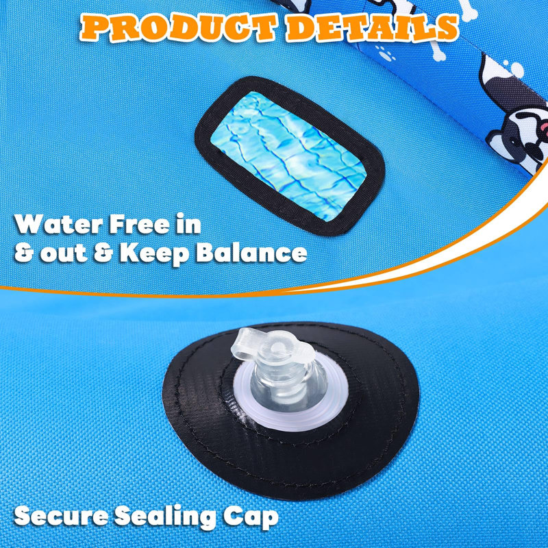 Dog Pool Float, Inflatable Pet Float with Claw-Resistant Nylon Cover