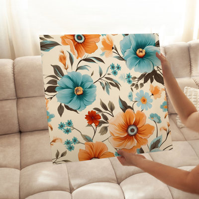 Motif floral rétro sans cadre