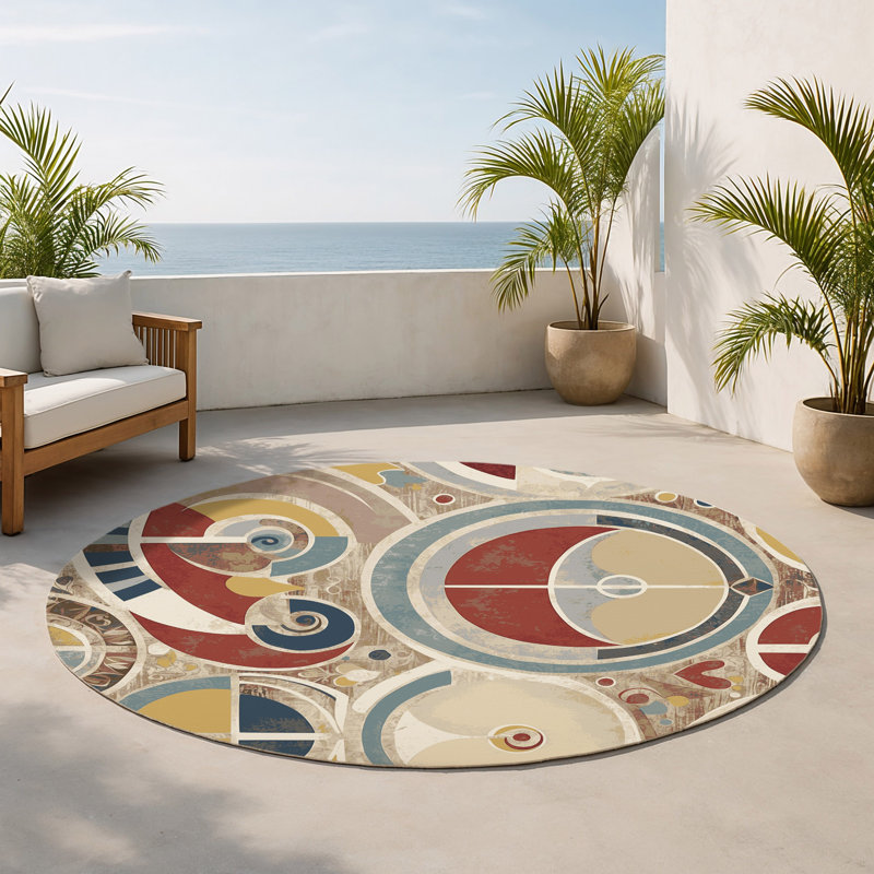 Tapis intérieur et extérieur Lived Spin, Rond 5 pi