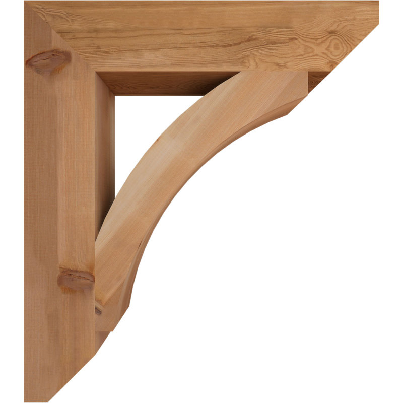 Support en bois / corbeau, Cèdre rouge, H 34 po x l 5,5 po x P 30 po 