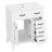 30" White Bathroom Vanity with Ceramic Sink