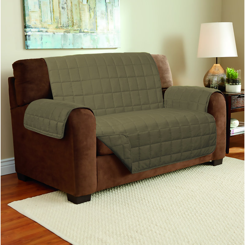 Housse pour causeuse coussin de boîte suède, Brun clair