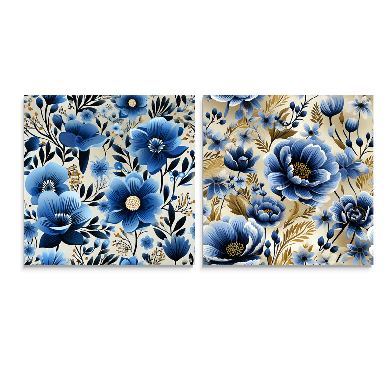 Heise - Ensemble de 2 art mural en verre acrylique, H 16 po x l 33 po