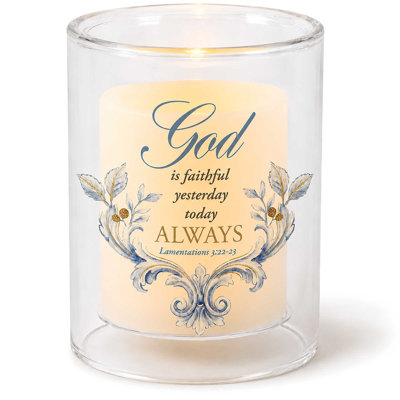 Bougeoir God Is Faithful Votive