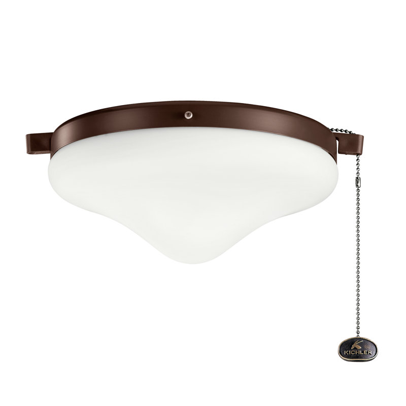 Ventilateur de plafond à DEL 2 lumières, Café moka