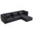 4 Pieces L Shaped Upholstered Sectional Modular Cloud Sofa With Ottoman-1989508683