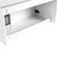 Meuble-lavabo moderne de 36 po avec 2 portes à fermeture douce, meuble-lavabo blanc brillant, demi-porte en verre gris, contreplaqué construit pour plus de commodité