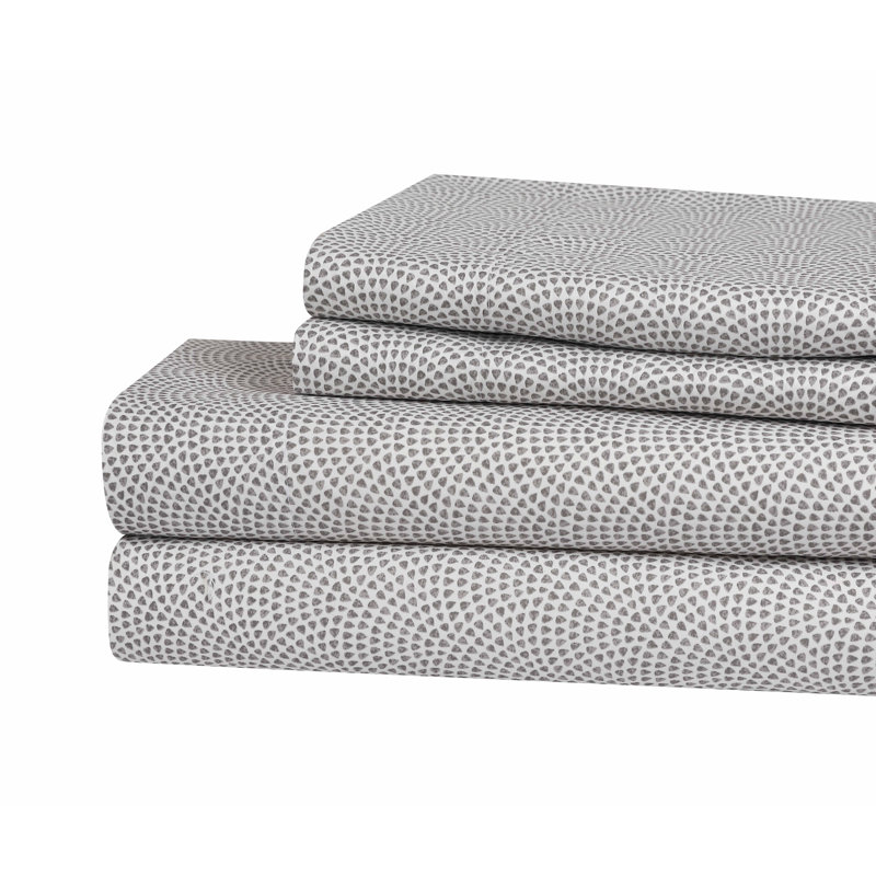 Ensemble de draps en microfibre de haute qualité Swift Home, Motifs géométriques gris