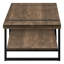 Table basse, accent, cocktail, rectangulaire, salon, L 48 po, métal stratifié, contemporain, moderne-412069108