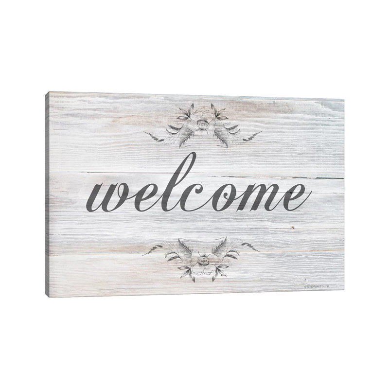 Welcome by Bluebird Barn - Print on Canvas, Wrapped Canvas, 30.48cm H x 45.72cm W x 1.91cm D