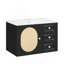 Meuble-lavabo 30 po avec lavabo en céramique, meuble-lavabo Mid-Century avec 2 tiroirs, meuble-lavabo avec grand espace de rangement