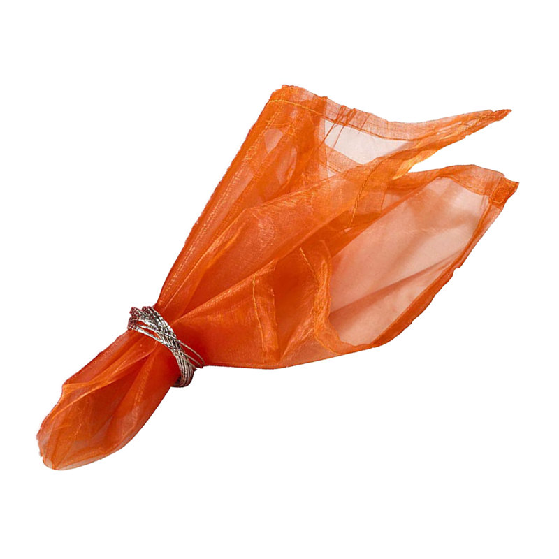 Ensemble de 12 serviettes de table Elegant Sheer Organza, Orange