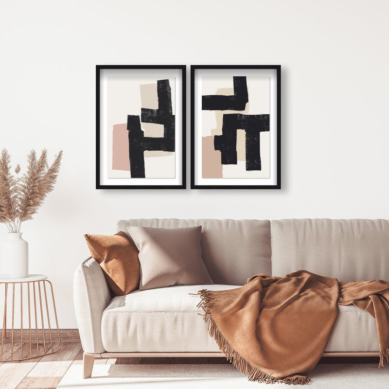 Nowhere Set Set by Oliver Gal, 21.5"H x 31.5"W, Black Shadowbox