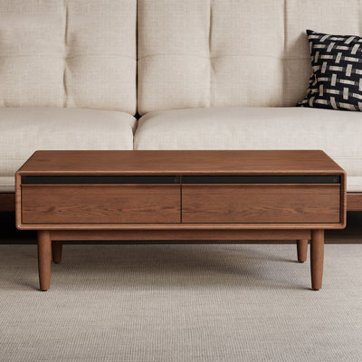 Modern minimalist solid wood coffee table